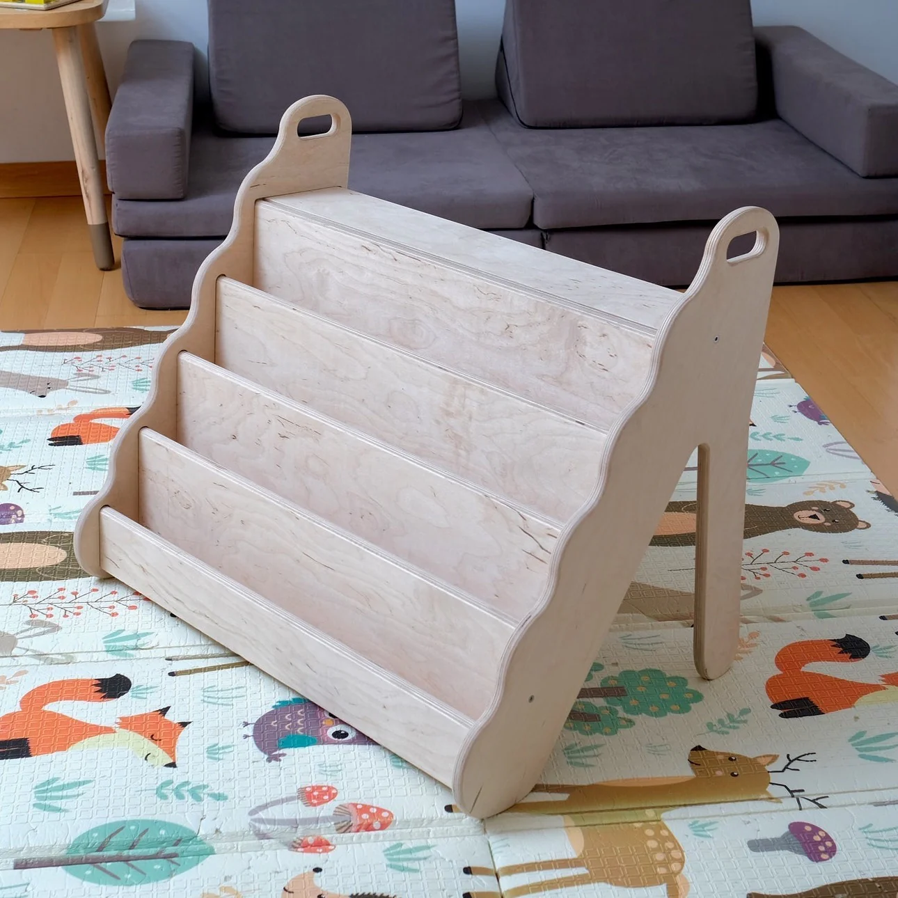 Wave Design Wooden Bookshelf / Small-Medium-Large Size - Image 6