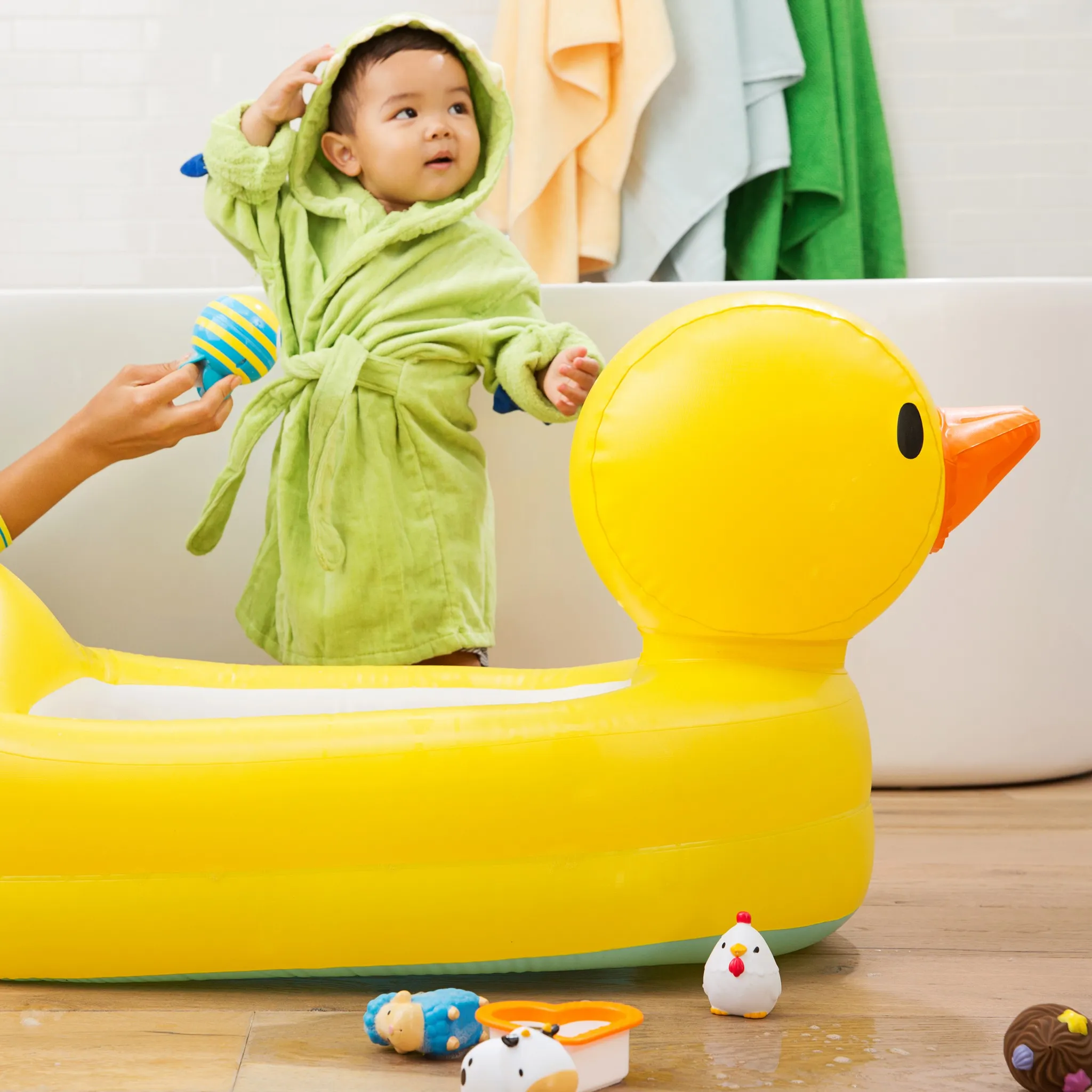 Inflatable Duck Safety Baby Bath Tub - Image 3