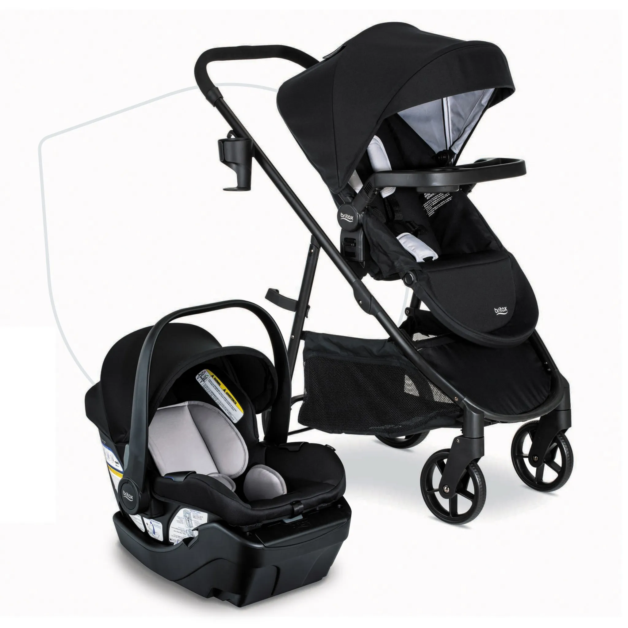Willow Brook Baby Travel System with Infant Car Seat and Stroller - Onyx Glacier - Image 5
