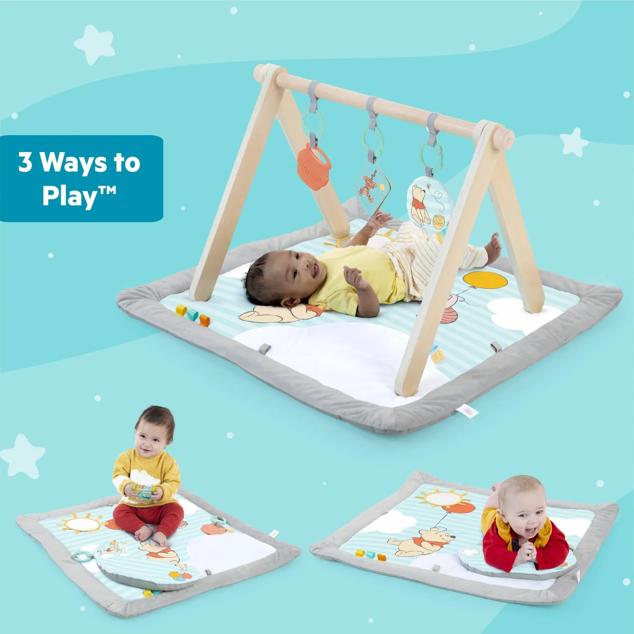 Disney Winnie The Pooh Once Upon a Tummy Time Baby Playmat - Image 6