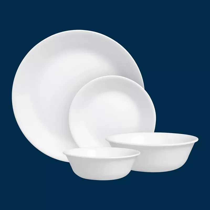 Winter Frost White 16-piece Mugless Dinnerware Set, Service for 4 - Image 2