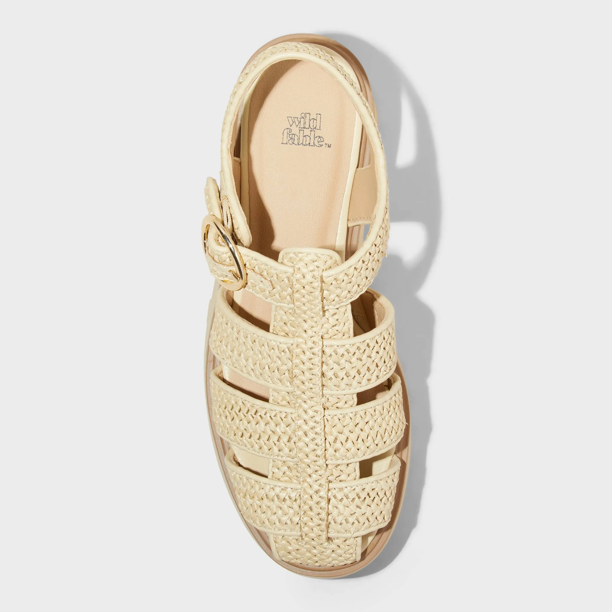 Women's Raffia Platform Heels - Tan - Size 11