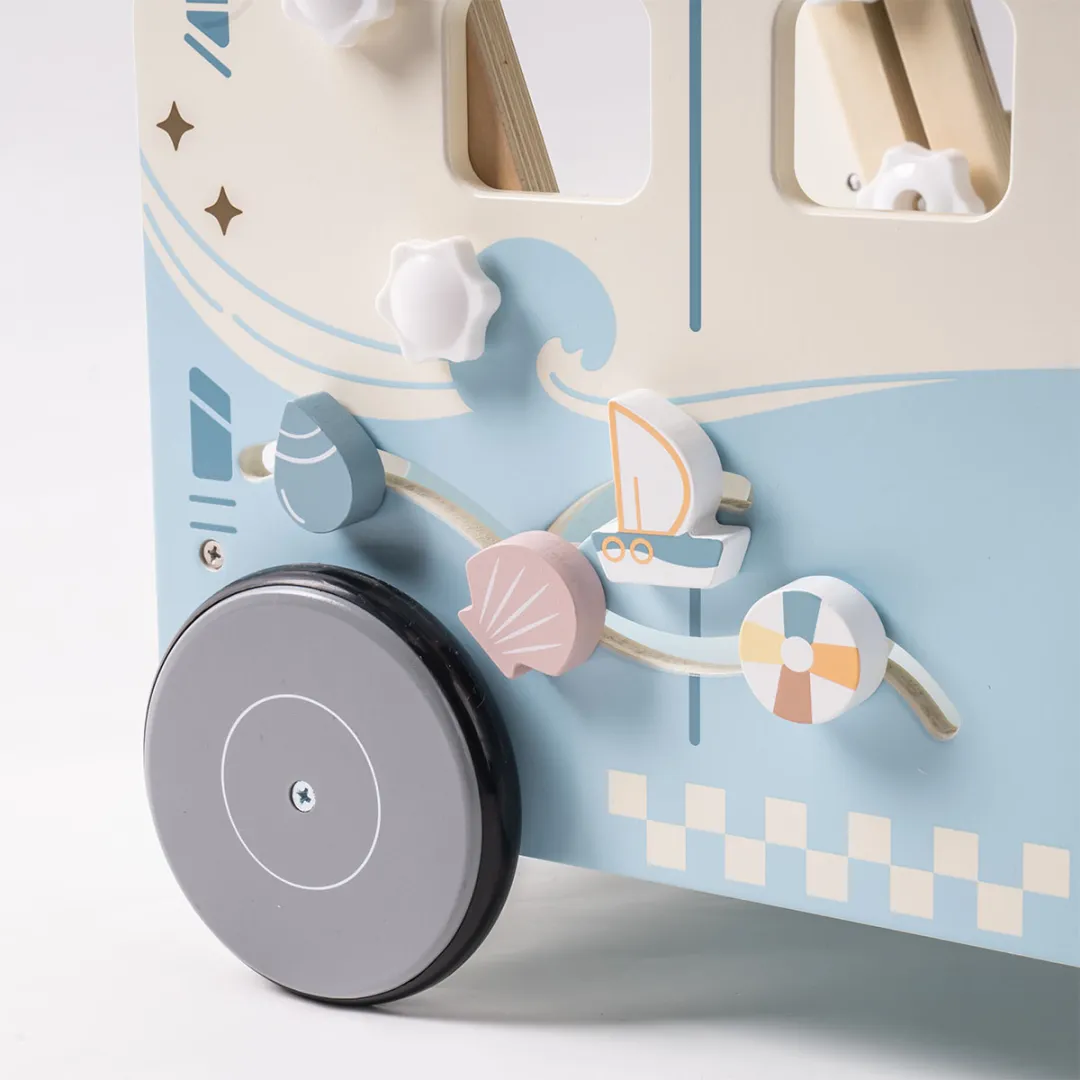 Wooden Baby Push Walker - Vacation Bus - Image 4
