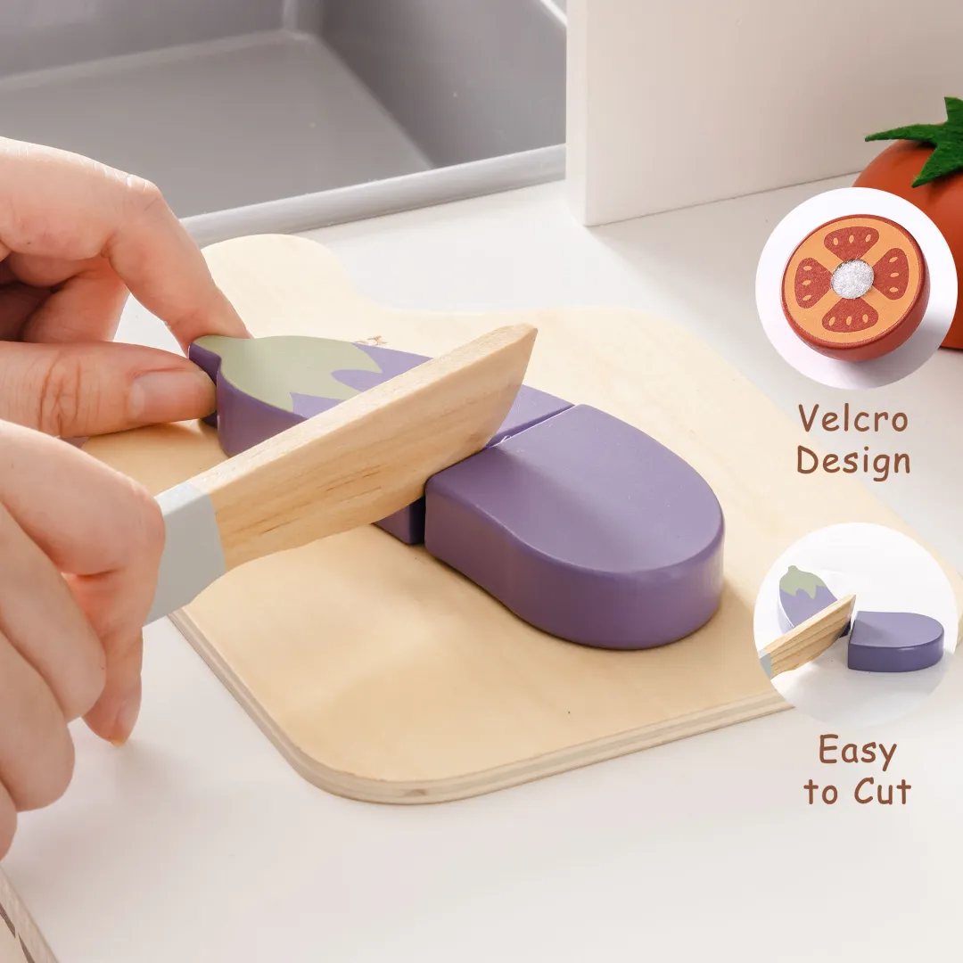 Wooden Childs Play Food Set - Vegetables - Image 6