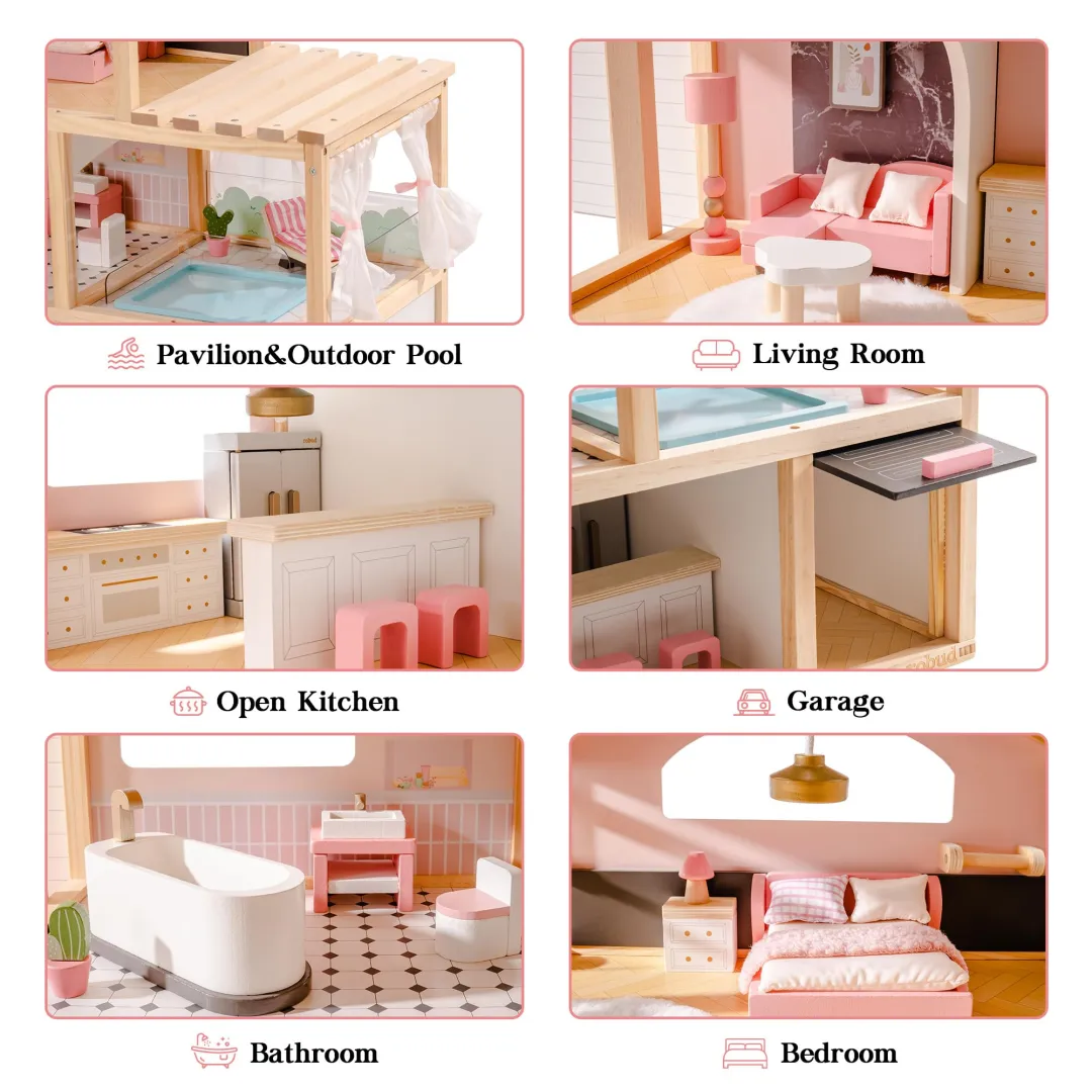 Wooden Dollhouse - Florida Black - Image 4
