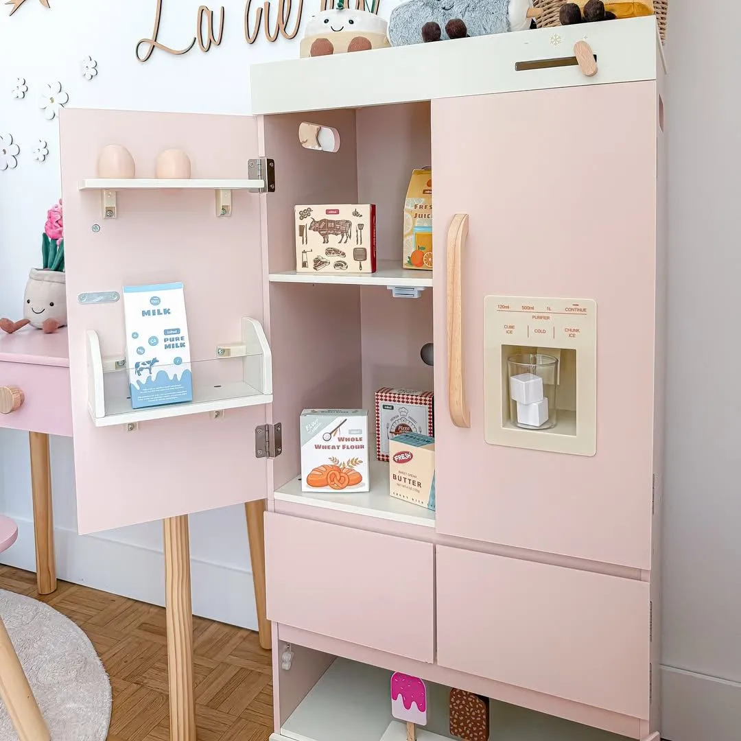 Wooden Play Refrigerator - Pink - Image 4