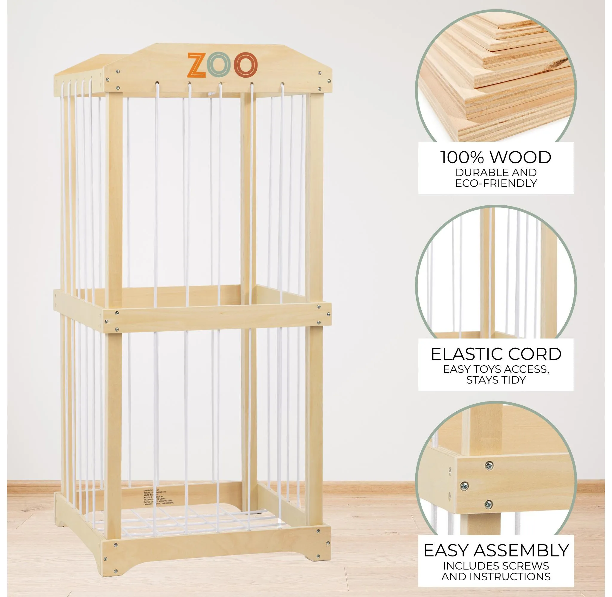 Wooden Stuffed Animal Storage for Kids - Image 4