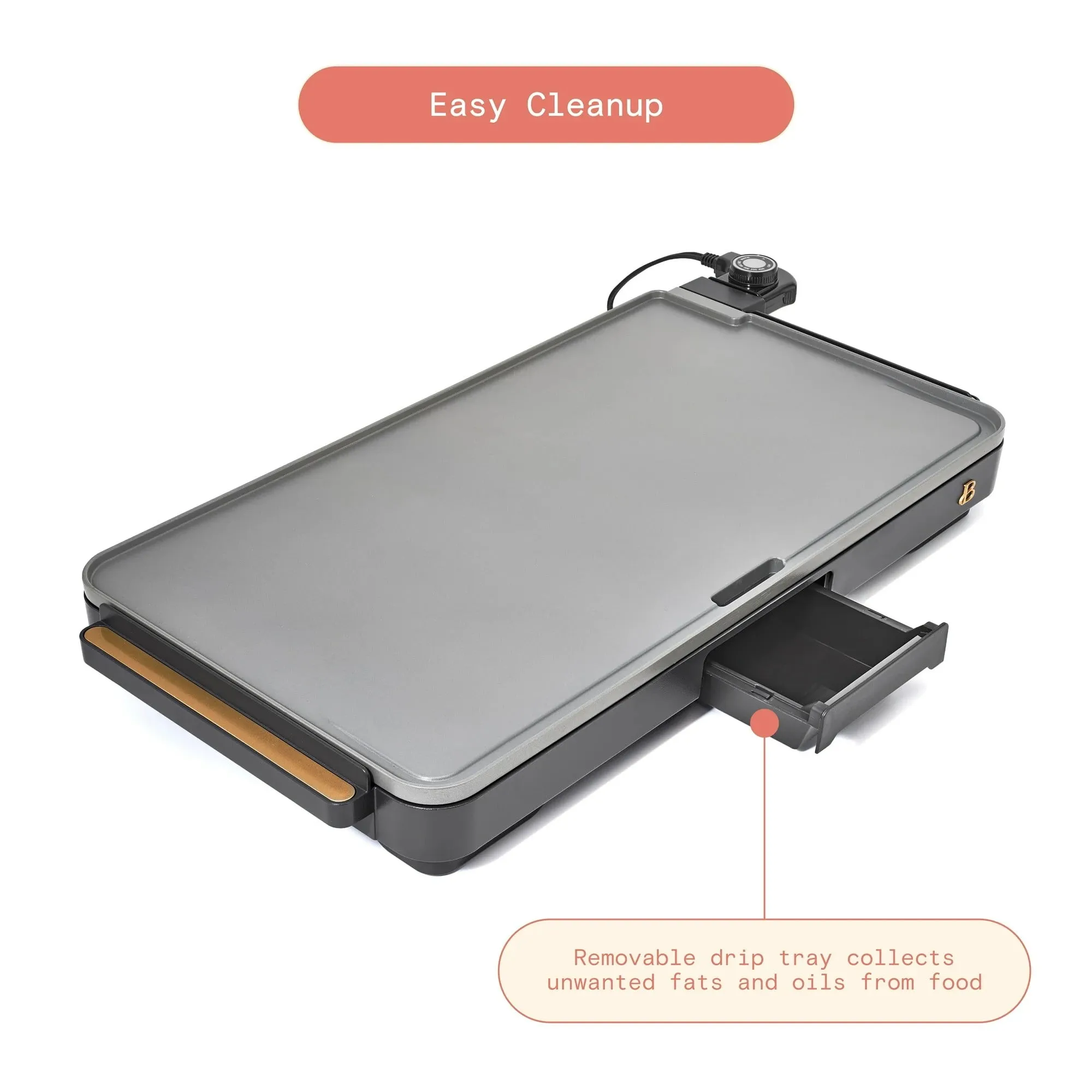 XL Electric Griddle - Oyster Grey - Image 4
