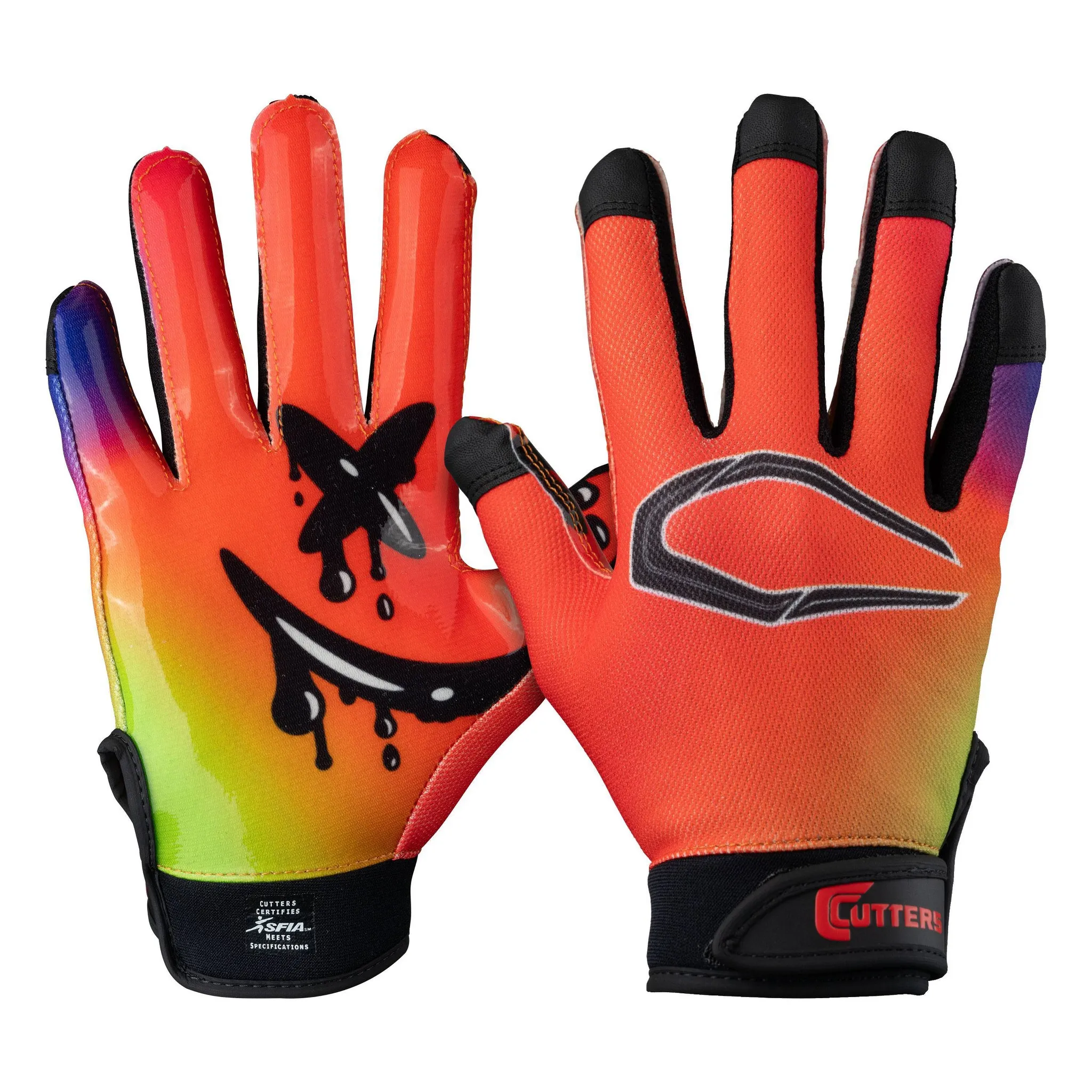 Youth Receiver Gloves - Drip Face S/M - Image 4