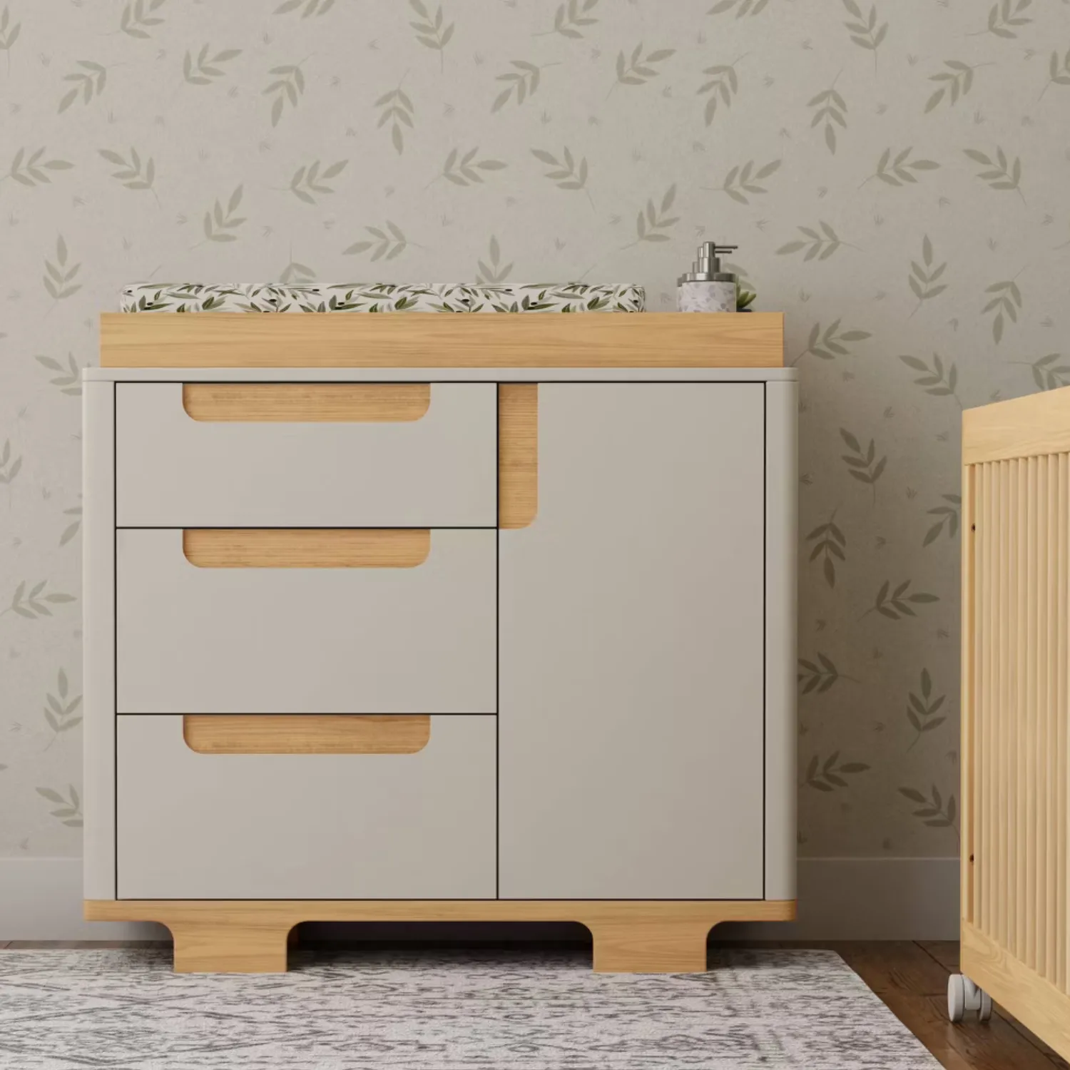Yuzu 3-Drawer Changer Dresser - White/Natural - Image 3