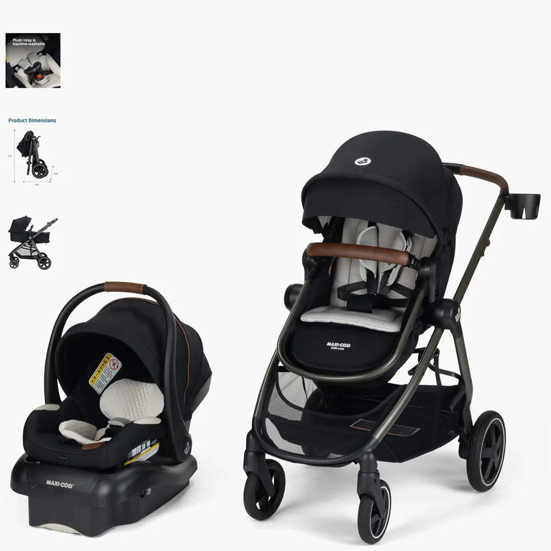 Zelia Luxe 5-in-1 Modular Travel System - Onyx Sand - Image 3