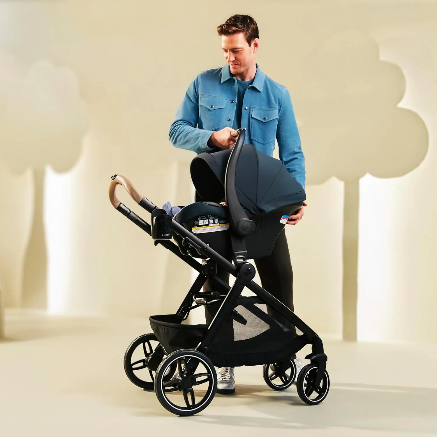 Zelia Pro 5-in-1 Travel System with Mico Pro Infant Car Seat - Caspian Caviar - Image 13