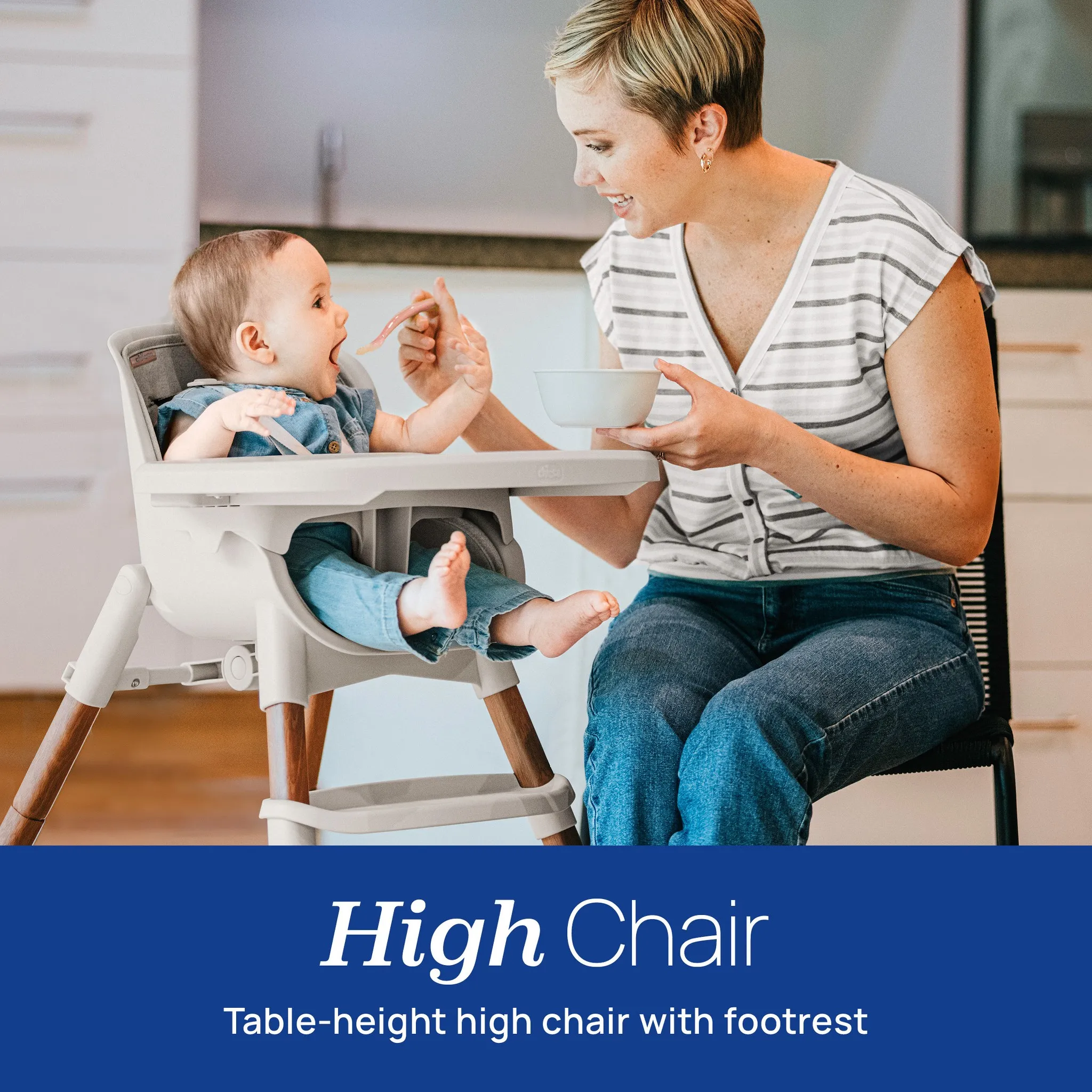 Zest LE 4-in-1 Folding High Chair - Crema - Image 3