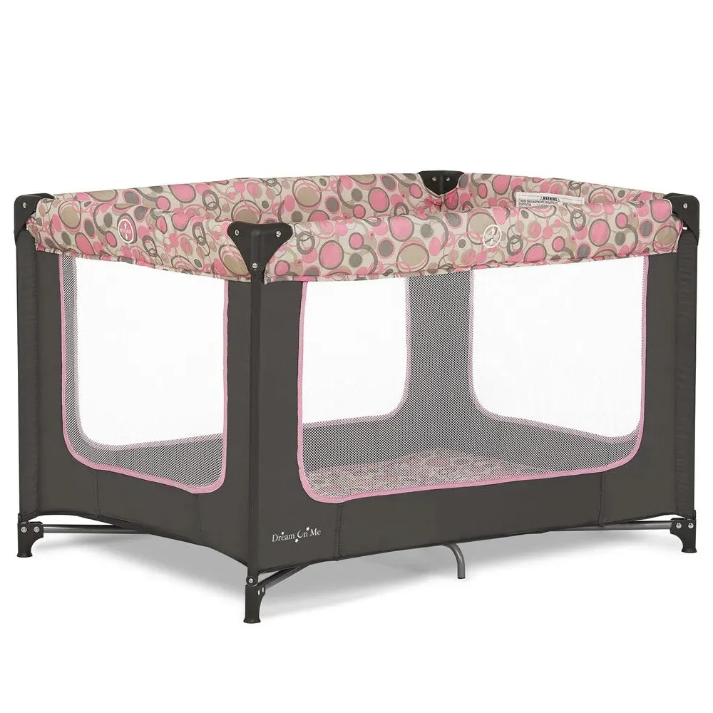 Zodiak Portable Playard in Grey and Pink